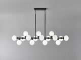 Pendant Lamp with Opal Glass Shade, 16-Lights Modern Farmhouse Ceiling Pendant Hanging Light Fixture W5008P466518