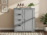Gray MDF with melamine veneer, 56*30*80cm, 4 drawers, 1 door, bathroom vanity 04162468
