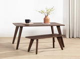 Capri 35.5" Solid Red Oak Wood Bench, Dark Brown Red Oak B2719P395570