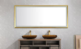 84in. W x 48in. H Oversized Rectangular Black Framed LED Mirror Anti-Fog Dimmable Wall Mount W127291634