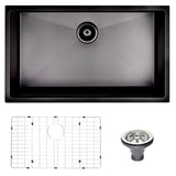 ZNTS 30" L X 18" W Undermount Kitchen Sink With Sink Grid W122543664