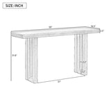 U_STYLE Uniquely Designed Oak Veneer Console Table with Distinctive Side Shapes, Suitable for N711P170550V