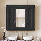 Bathroom Wall Cabinet with Mirror, Wall Mounted Medicine Cabinet with 5 Shelves, Mirrored Door Over N710P252503B