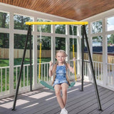 ZNTS Porch Swing Frame, Heavy Duty A-Frame Swing Set, Swing Stand Frame for Yoga Hammock Saucer Baby 72900844