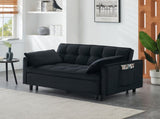 Modern velvet sofa, sofa pull-out bed, small love seat casual sofa with back, with pillow, pockets, 49433073