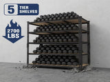 48"W Garage Shelving Unit 5 Tier Adjustable Storage Shelves 2700lbs Metal Shelf Rack for Basement 64183452