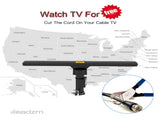 10000A 110V 40-860MHz 203dB 350&degRotation UV Dual-band Outdoor Antenna Black 01441372