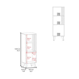 Vance 47" High One Door Cabinet with Two Open Shelves Dark Wengue - Light Oak B070P254781