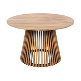 Outdoor Acacia Wood Patio Dining Table, 47.25-inch extra-large round dining table,for Backyard, N770P313798L