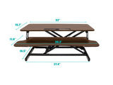 32 Inch Desk Converter, Height Adjustable Sit to Stand Riser, Dual Monitor and Laptop Workstation 48559173