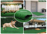 6ft x 10ft Artificial Turf 0.6"Mat with Drainage Holes. Fake Grass with Rubber Backing, 07961891