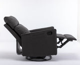 038-Cotton Linen Fabric Swivel Rocking Chair Glider Rocker Recliner Nursery Chair With Adjustable W527134471
