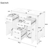 36'' Bathroon Vanity with Ceramic Sink Combo Set,Modern Freestanding Single Bathroom Cabinet with 4 N710P247494B