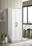 ZNTS Evelyn 23" White Sleek Storage Cabinet with Framed Panel Design B061133842