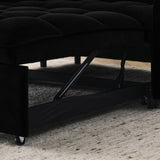 Loveseats Sofa Bed with Pull-out Bed,Adjsutable Back and Two Arm Pocket,TypeC and USB Charging with W1413124443