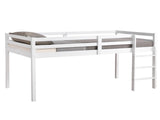 Elevated Cross Bracing Straight Ladder Twin Pine Wooden Bed White 69928690