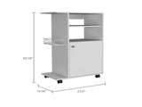 Napenthe 1-Shelf Kitchen Cart with Caster White B06280103