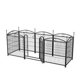 Dog Playpen Indoor 32 inch 8 Panels Metal Dog Pen Pet Dog Fence Outdoor Exercise Pen with Doors, W368P234000