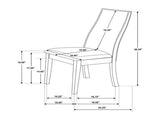 Set of 2 Fabric Upholstered Dining Chairs, Chocolate B016P223109