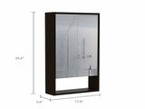 Burlington Rectangle Medicine Cabinet with Mirror Black Wengue B06280281
