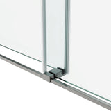 54*76" Frameless Double Sliding Shower Door, Double Shower Door, 3/8 SGCC Tempered Glass, T3177P320582
