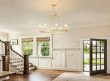 23.62 INCH Wagon Wheel Chandelier Modern Small Round Chandelier for Living Room Kitchen Island Foyer W5008P543811