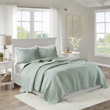 King/Cal King 3 Piece Reversible Scalloped Edge Quilt Set B03597532