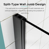 43 in. W * 58 in. H Frameless Folding Shower Doors for Bathtub, 1/4" Thick SGCC Tempered Glass W1552P173134