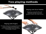10 Notes Black Solid Color Handpan Drum Steel Percussion Instrument 72096824