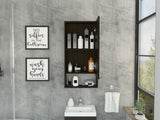 Mariana Medicine Cabinet, One External Shelf, Single Door Mirror Two Internal Shelves -Black B20091945