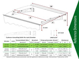 DA4734C Series Door Window Awning Canopy Made of 0.137 Inch Thick Crystal Solid Polycarbonate Sheet W2205P180057