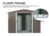 8ft x 4ft Outdoor Metal Storage Shed 32344612