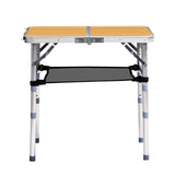 Outdoor Folding Camping Table, 2ft Portable Pinic Table with 3 Adjustable Height, Small Aluminum 32047612