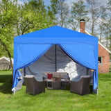 ZNTS Outdoor 10x 10Ft Pop Up Gazebo Canopy Tent with Removable Sidewall with Zipper,2pcs Sidewall with W419P147534