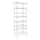 8-Tier Wire Shelving Unit Adjustable Steel Wire Rack Chrome 27635557