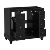 36" Black Bathroom vanity N729P179571B