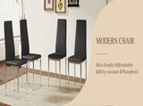 Modern Style Dining Chairs Set of 6 in Black, Essential for Minimalist Homes.Meeting Family Dining W2920P284970