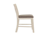 Set of 2 Counter Hight Chairs with X-Cross Back, White and Grey B016P226064