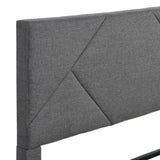 Full Size Upholstered Platform Bed Frame with Headboard, Strong Wood Slat Support, Mattress W2297P347432