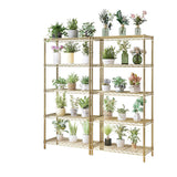 five-layer display stand without wheels with adjustable feet, free adjustment of layer spacing, 88023048