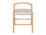Balmain Indoor Rubberwood Barstool, Natural Finished and Beige Upholstery, Set of 2 N775P318294N