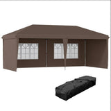 Pop Up Canopy party Tent with 4 Sidewalls 10' x 20' , Coffee-AS Prohibited by 53917092