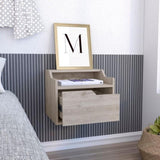 Busan Modern Floating Nightstand , End Table, Side Table Single-Drawer Design with Sleek Two-Tiered B200137839