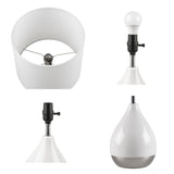 2-Tone Ceramic Table Lamp Set of 2 B035P264515