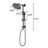 5-Setting Handheld Shower System Slide Bar Combo Rain Showerhead, Dual Shower Head Spa System W121952131