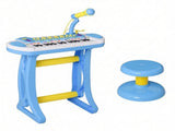 Kids Toy Keyboard Piano, Toddler Electronic Instrument with Stool, Microphone & Flashing Lights for 75009615