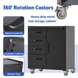 Sturdy Metal Tool Storage Cabinet with Wheels - Tool Storage Cabinet for Garage, Office, and Home T2398P223007