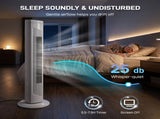US Standard RTW-AR Tower Fan, 110V 45W, 32 Inch, Column Shape, White Plastic Body, Copper Motor, 70992537