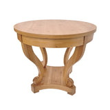 Curved Legs Farmhouse Style Small Size Round Dining Table End Table Side Table Coffee Table for W1435P228915