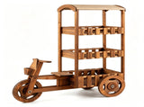 3-Tier Wooden Tricycle Planter, Vintage Farmhouse Wagon Flower Cart with Breathable Canopy, 39771668
